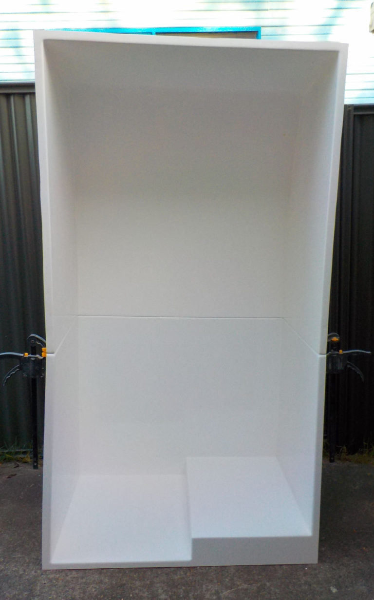 Moulding a Fibreglass Shower Base Custom Fibreglassing